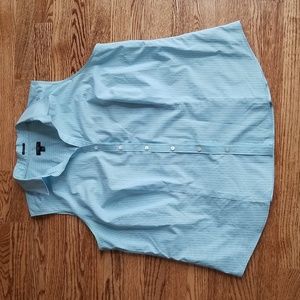 (16W) Talbots Wrinkle Resistant Striped Sleeveless Top Business Casual Collared